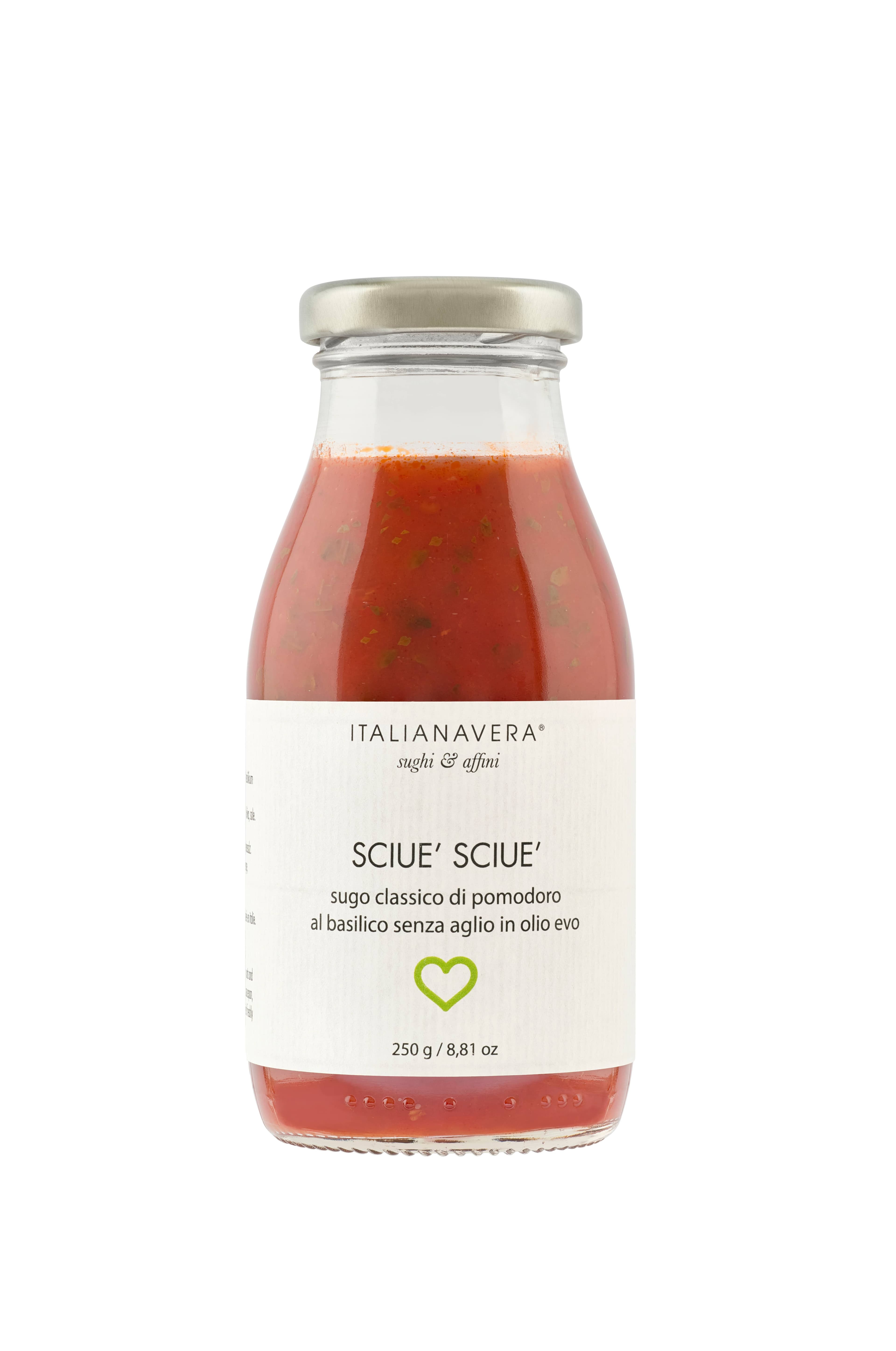 SCIUE' SCIUE' - tomato and basil sauce without garlic 250g